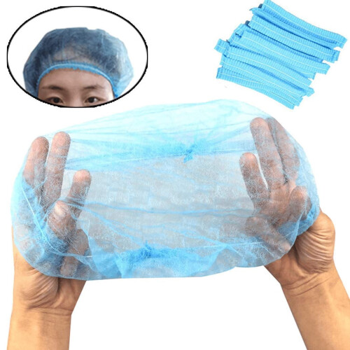 LNKOO non-woven clip cap hairnet 100 pcs blue 1
