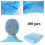 LNKOO non-woven clip cap hairnet 100 pcs blue 3