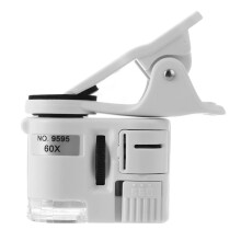 Universal 60X Zoom Camera with LED Light ABS Phone Pocket Microscope Portable for Mobile Smartphones