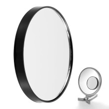 5x vergrotende make-upspiegel, zwart, 3,5 inch rond