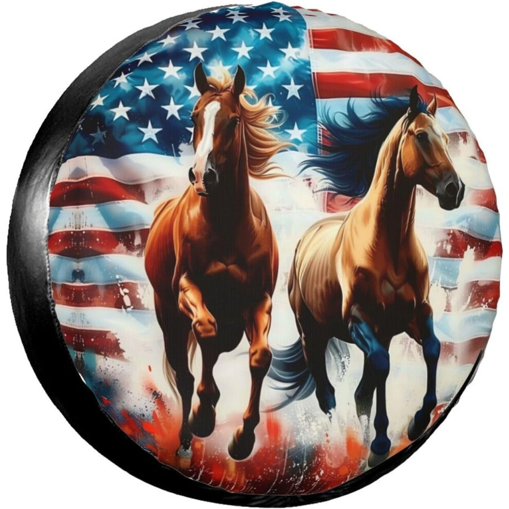 American Flag Spare Tire Cover Weatherproof 14 Inch 9023022047168