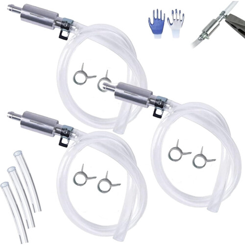 Brake Bleeder Hose with One-Way Valve 3 pcs