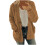 Cardigan da donna Elainilye in peluche con tasche e 1