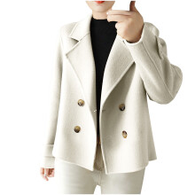 Oversize-Blazer aus Tweed-Wollmischung für Damen, langärmelig