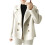 Blazer da donna oversize in tweed e misto lana a maniche lunghe 1