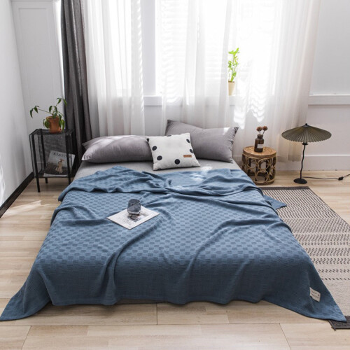 Cotton Thermal Blanket Twin Lightweight Breathable Soft 1