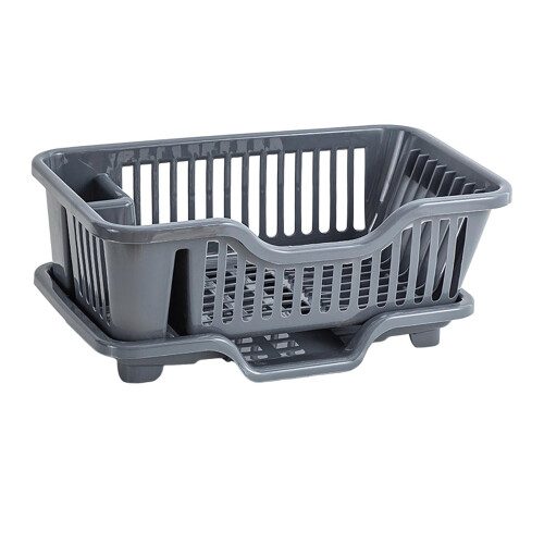 Kitchen Dish Drying Rack with Drain Tray and Utensil Holder 1