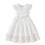 Vestido de princesa infantil branco com renda, sem mangas e cor lisa. 1