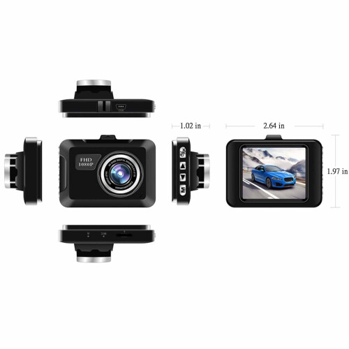 Κάμερα αυτοκινήτου FHD720P με νυχτερινή όραση 2 ιντσών 2