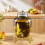 Drink Dispenser Stand Wooden Base Glass Jar Support 7