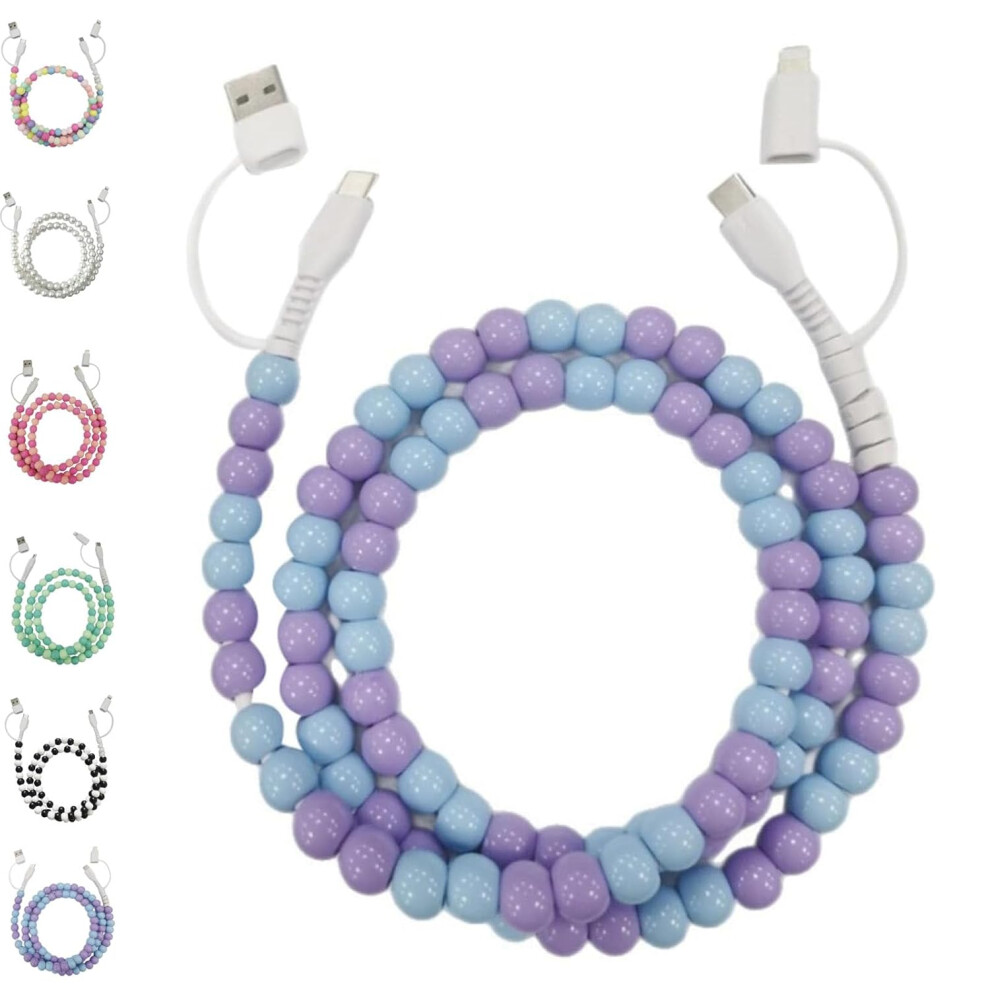 Beaded Charging Cord Fast 4-In-1 Universal 3.3Ft 9178400614781