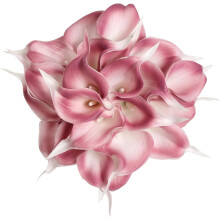 White Faux Calla Lilies Real Touch 10 pcs
