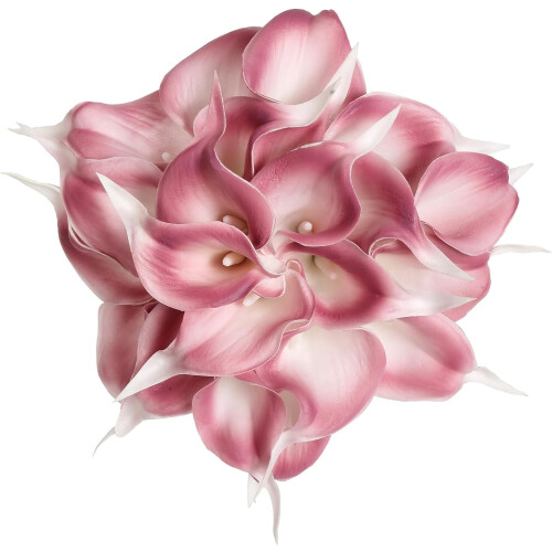 White Faux Calla Lilies Real Touch 10 pcs