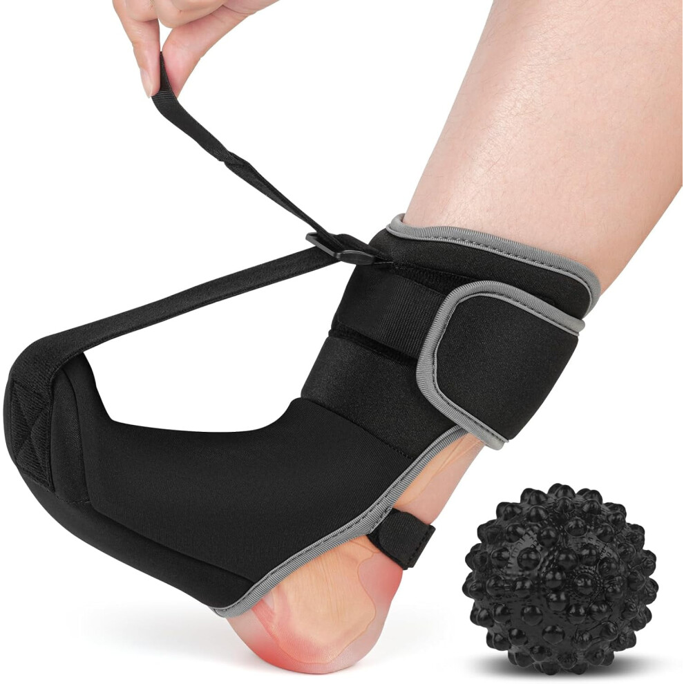 Plantar Fasciitis Night Splint Sock with Massage Ball