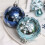 Owl and Winter Tree Ornament Set Blue Silver 80 pcs 8