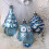 Owl and Winter Tree Ornament Set Blue Silver 80 pcs 7