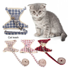 Cat Harness and Leash Set Adjustable Soft Escape-Proof Vest