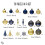 Christmas ornament set gold blue 70 pieces 3