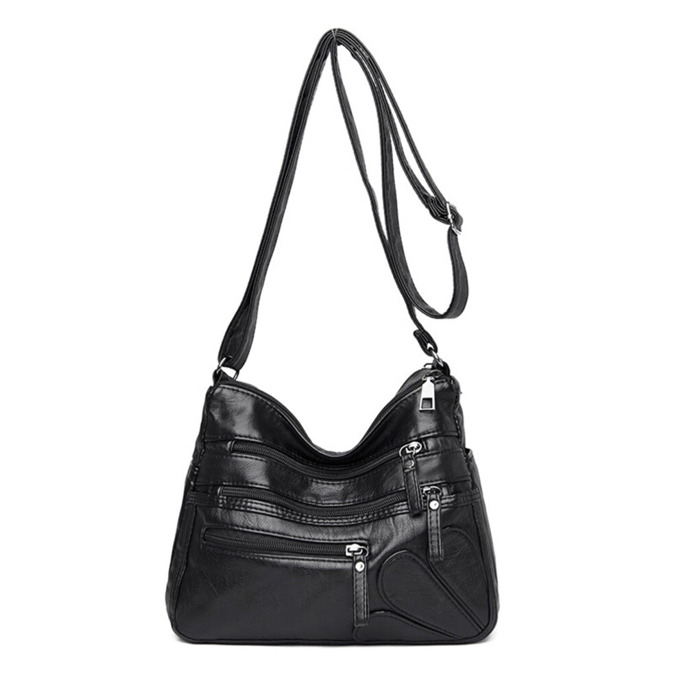 Women's crossbody bag double zipper large capacity