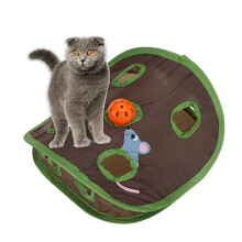 Cat interactive toy ball with bell and holes 4.5" x 12" x