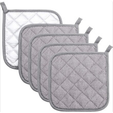 Maniques en coton résistantes à la chaleur et lavables en machine, lot de 5