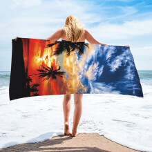 Kladzum microvezel strandhanddoek 30x60 inch extra groot