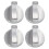 Spisknoppar i metall, universalutbyte, 4 st 1