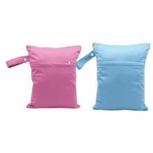 Sacos impermeáveis para fraldas com zíper duplo (2 unidades)