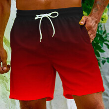 Men's Cotton Casual Shorts Elastic Waist Relaxed Fit