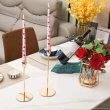 Bougies coniques à motif floral rose, 30 cm, pour la maison et le mariage