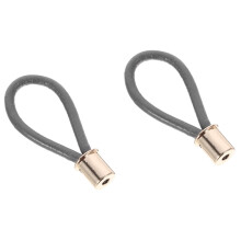 Bouton de meuble en cuir avec poignée en corde (2 pièces)
