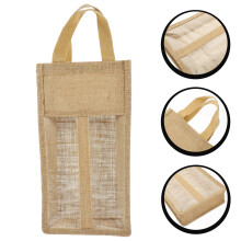 Bolsa para botella de vino Worgeous de yute multicolor (1 unidad)