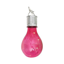 Solar LED Hanging Light Outdoor Garden Camping Pink