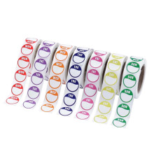 Etiquetas para los días de la semana, 2 cm, 3500 unidades (7 rollos)