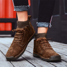 Men's Retro Combat Boots Casual Breathable Shoes Size 9