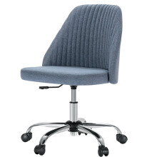 Makeup Chair without Arms Blue Upholstered Adjustable