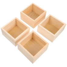Boîte de rangement rustique en bois pour trésors (2 pièces)