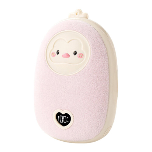 Handwärmer-Powerbank, tragbar, hellrosa, 10000 mAh
