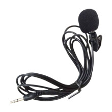 Microfone de lapela mini com fio, conector de 3,5 mm, 1,5 m