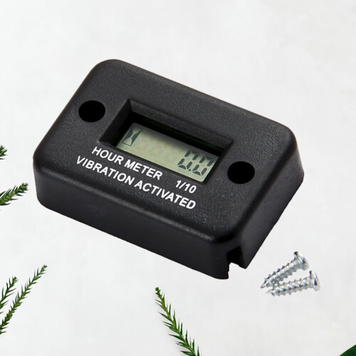Timer motore in plastica nera con display LCD per motori a benzina