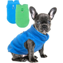 Pulover de iarnă din fleece pentru câini cu inel pentru lesă, pachet de 2