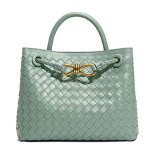 Dámska tkaná kabelka s veľkou kapacitou, crossbody taška
