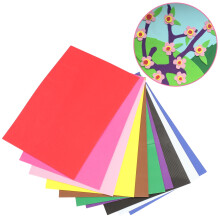 Folhas de papel esponja A4 coloridas para artesanato, 10 unidades