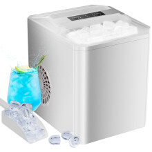 Countertop Ice Maker White 26 lbs/24h 9 cubes/6 min