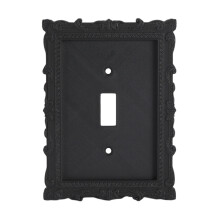 Plaque de recouvrement d'interrupteur noire décorative (1 pièce)