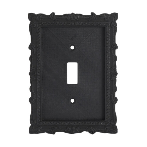 Plaque de recouvrement d'interrupteur noire décorative (1 pièce)