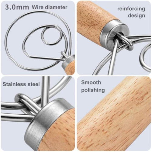 Dough Whisk Professional Danish Style 2-Pack 2