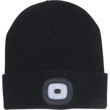 LED pletená čiapka beanie, teplá, nabíjateľná cez USB, jedna veľkosť