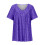 Women's Sequin Tops Plus Size Deep V Half Sleeve 4