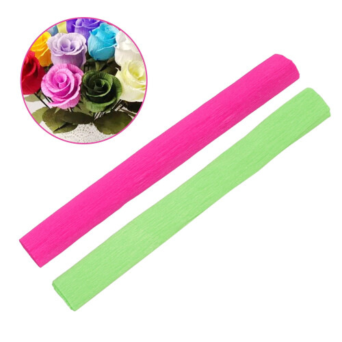Kreppapirruller Håndverk Blomsterlaging2Rolls